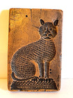 Vintage Cat Springerle Cookie Wax Mold  5  By 3 1 4   Gingerbread Mold