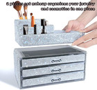 Makeup Organizer Bling Diamond Jewelry Storage Display Box Countertop Cosmetic