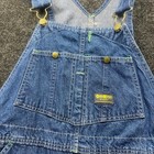 Vintage Oshkosh Bgosh Denim Overalls Mens 36x29 Made In Usa Green Stitching