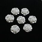 200 Pcs Pure White Acrylic Pearl Flatback Rose Flower Cabochons 0 5  Scrapbook