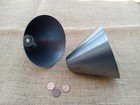 Set Of 2 Steel Cone   Taper 5 00  Dia X 4 0  Height X 1 5  Top Dia Lamp Shade