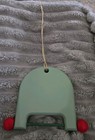 Hand Painted Wooden Gingerbread House Christmas Ornament Candy Cane Decor