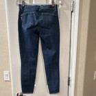 Paige Slim Cropped Jeans Medium Wash Distressed Stretch Mid Rise Blue 28  j9