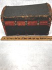 Antique Top Dome Top Snipe Hinges Sm 13x8x5 H Newspaper Inside Nh 1804 Amherst 