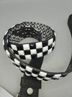 Lowlife Of London Vintage Retro Black   White Punk Belt Checkered Studded 32-34 