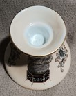 Vintage Toyo Hand Painted In Macau Ceramic Taper Candle Holders Set Of 2
