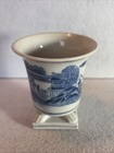 Rare Blue   White Chinese Japanese Porcelain Brush Pot - Biting