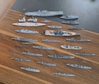 Vintage Heavy Metal Waterline Ship Models Lot  25 Pcs  - Military Boats   Submar