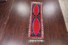 Antique Geometric Tribal Abadeh Hand-knotted Runner Rug Wool Oriental 3x9 Carpet