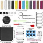 81 Pcs Sewing Kit Set Box Small Travel Adults Needles Thread To Sew Make