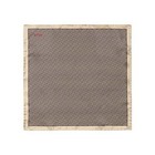 Eton Shirts - Taupe Mini Paisley Silk Print Pocket Square