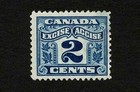 Canada 1915 - 2c Blue Excise Tax Revenue Stamp Vf Used