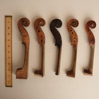 Lot Of 5 Violin Scrolls Heads Necks Antique Repair Restoration Training  vb292