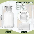 2pack 1000ml Wide Mouth Reagent Media Bottle With Stopper  Clear 35 2oz 