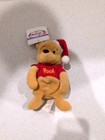 Disney Store Santa Pooh Mini Bean Bag Plush 8 Inch Christmas 2001 Nwt I