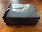 5 Black 12 5mm Double Disc Capacity Blu-ray Cases New