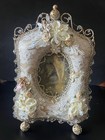 Vintage-style Decor0ative Picture Frame Shabby Chic Lace Ribbons Flowers