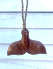 Genuine Koa Wood Hawaiian Jewelry Whale Tail Pendant Choker necklace   45022