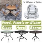 1 Set Of 2 Inch Patio Table Umbrella Hole Ring   Cap Set Premium Silicone Clear