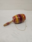Antique Balero Bilboquet Wooden Carved Detail Barrel Stick Catch Toy 5x3 5x6
