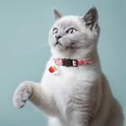 7 Pack Breakaway Cat Collars With Bells   Fruit Pendants safety Kitten Collar