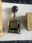 Vtg Bates Numbering Machine Multiple 3 Movement 5 Wheels Style E In Original Box