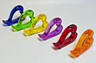 Vtg Italian Fratelli Guzzini Love Set Of 6 Napkin Rings place Holders Multicolor