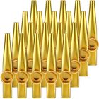 20 Pcs Kazoos Musical Instruments Metal Kazoos Flute Bulk Kazoo For Adults Gold