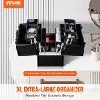 Vevor Makeup Train Case 14 6 Inch Large Portable Cosmetic Case 6 Tier Trays