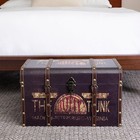 9243-1 Large Vintage Decorative Home Storage Trunk - Luggage Style   Brown