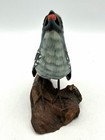 Vintage Hand Carved Wood Blue Jay Bird Figurine Folk Art Natural Branch 6 5   