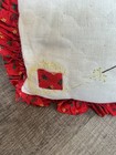 Vintage Handmade Tooth Fairy Pillow Embroidered Pocket Ruffle