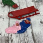 Vintage Barclay Lead Lot Of 7 Figures Plus One Sleigh Skiers Ice Skaters