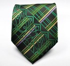 New Classic Paisley Black Green Purple Jacquard Woven Silk Men s Tie Necktie