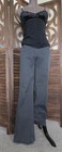 New York   Company Gray Grey Straight Bootcut Flare Wide Leg Dress Pant - 2 Tall