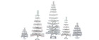 Artificial Tinsel Christmas Tree Decorative Display Table-top Multi-color Trees