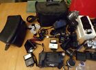 Huge Lot Of Misc Camera Equipment  Lens  Cameras  Cases  Film  Filters  Etc