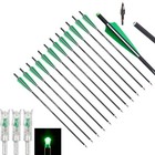 12x 20inch Crossbow Bolts Carbon Arrows With 100grain Broadhead 3x Lighted Nocks