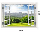  Fake Window Wall Sticker - Landscape Faux Window Wall Mural For 16 x24  Gxl408