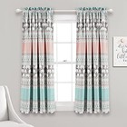  Elephant Stripe Curtains Pattern Light Filtering 52 w X 63 l  pack Of 2 
