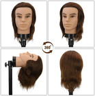 12  Barber Mannequin Head Male 100  Real Hair Mannequin Head With Human Hair Sty