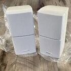 2 Bose Double Cube Mint Speakers In White Doubleshot Lifestyle Acoustimass