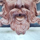 Vintage Cast Iron Poseidon Neptune Head Wall Water Fountain Spitter 16 5  X 13 