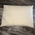 Vintage Off White Down Feather Pillow 25x18 Inch Good Fill Level Stain Areas