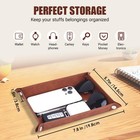 Ljztyx Leather Tray Engraved Bible Verse Proverbs 3 5-6 Valet Organizer