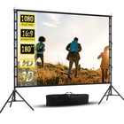 Outdoor Projector Screen And Stand   180-in Portable Projector Screen 15 180 Inch