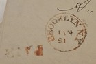 1834 Stampless Cover Kings County Auctioneer Brooklyn Long Island New York City 