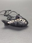 Ceramic Ocarina Pendant Necklace - Orca - Killer Whale - 3 