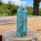 Natural Amazonite Gemstone Crystal Tower Obelisk Reiki Healing Home Decor Gift
