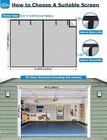 Magnetic Garage Door Screen For 1 Car Garage  9x7 Ft  110 x84  Black